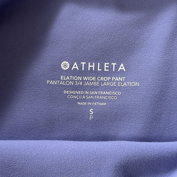 Athleta Elation Wide Crop Pants Adonis Blue Size S - Picture 9 of 16